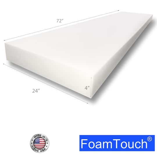 FoamTouch® 4" x 24" x 72" High Density Upholstery Foam